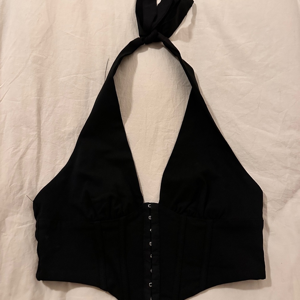 Kendall & Kylie Black Halter Top